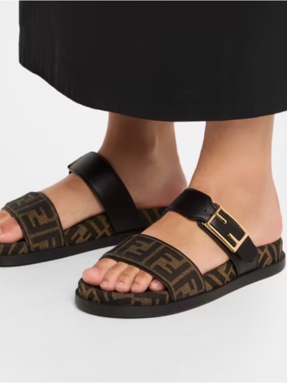 Fendi USED & durable! 
FF Monogram Feel Slide Sandals size 39